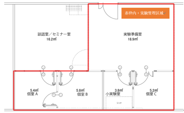 総合研究棟3階309室 研究ワーキングスペース平面図